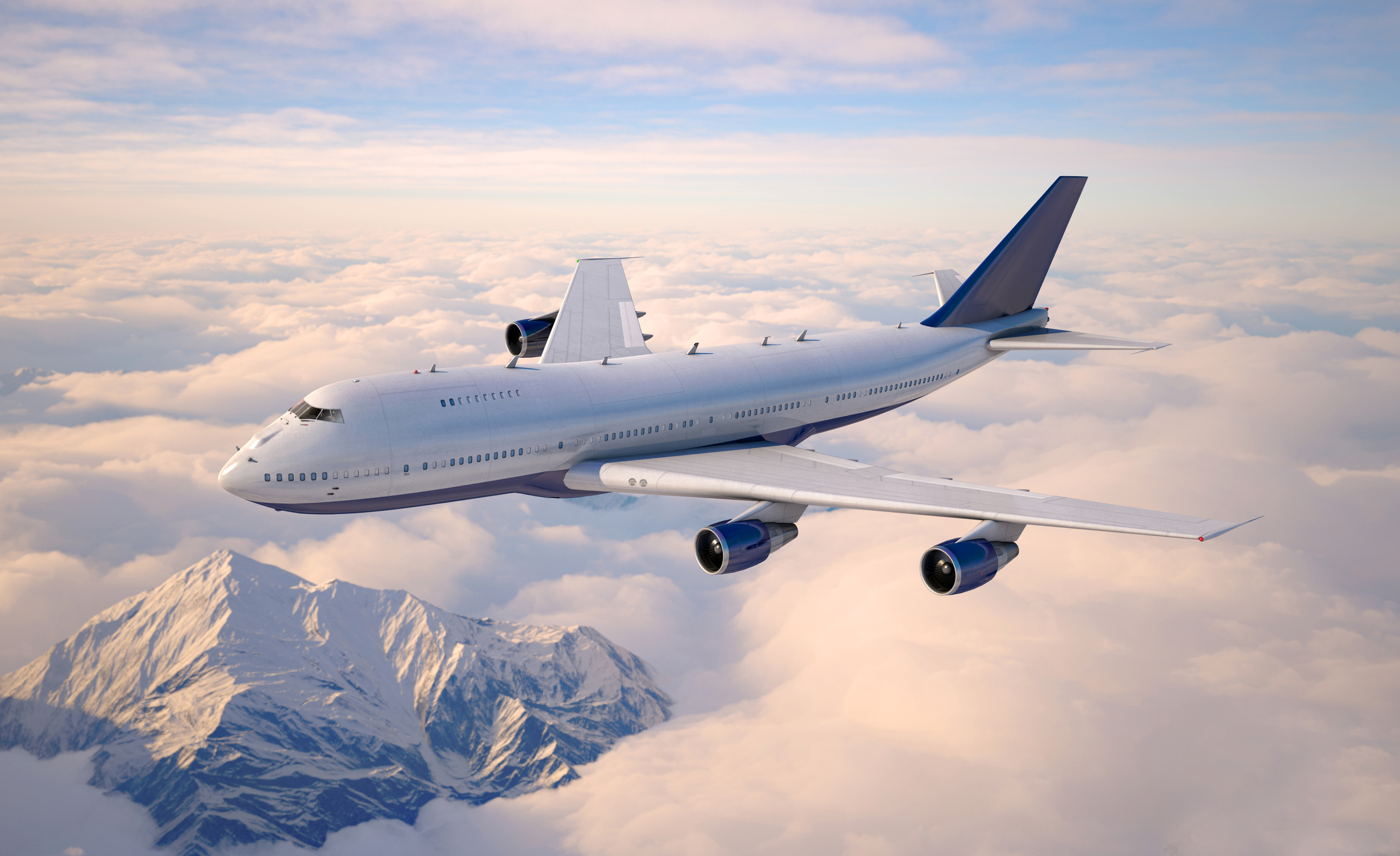 Plane over the mountains