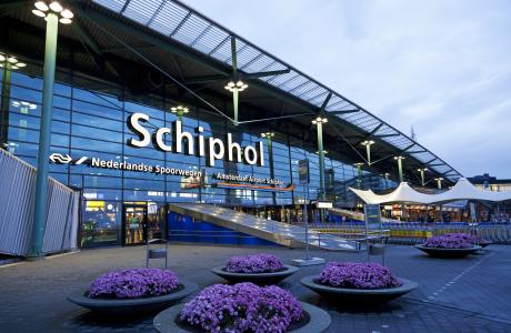 The main entrance of Amsterdam Airport Schiphol