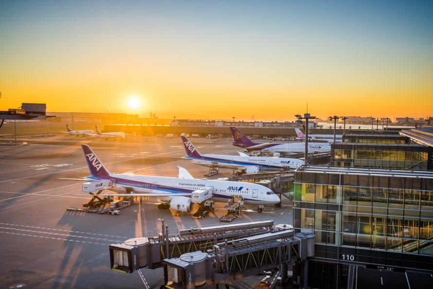 A sunrise over Tokyo Narita.