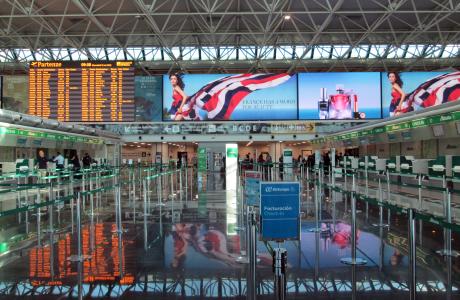 The main terminal at Leonardo da Vinci Fiumicino Airport in Rome.