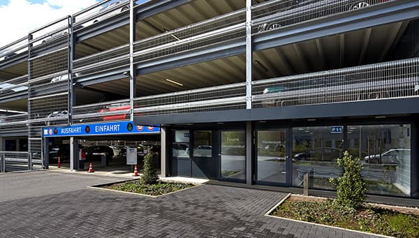 Exterior view of the car park in Hamburg