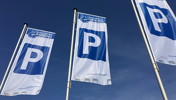 Parking space flags from Easy Airport Parking
